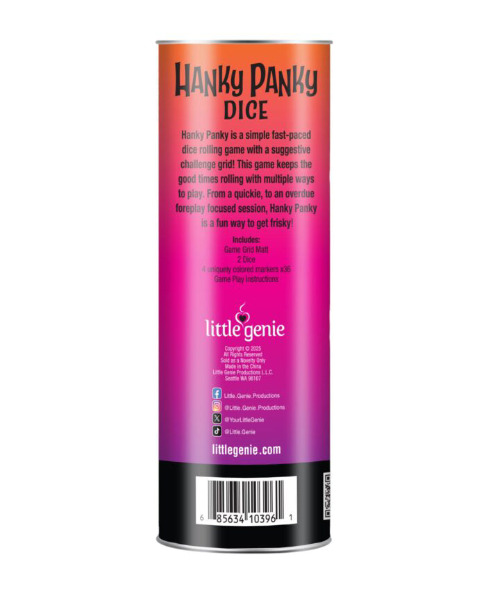 Hanky Panky Dice Game for Couples
