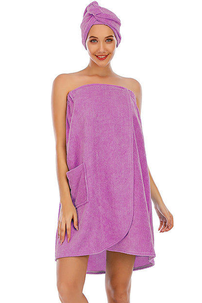 Strapless Wrap Pocket Bath Robe - Flow+Glow