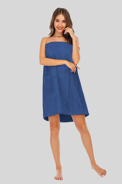 Strapless Wrap Pocket Bath Robe - Flow+Glow