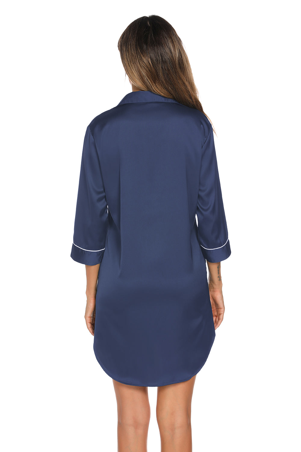 Dreamy Dusk Button-Up Night Dress - Flow+Glow