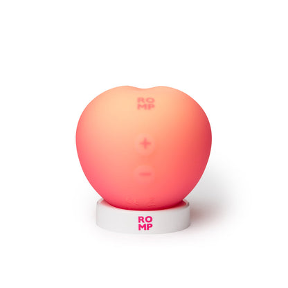 ROMP Pink Peach stimulator side view with control buttons