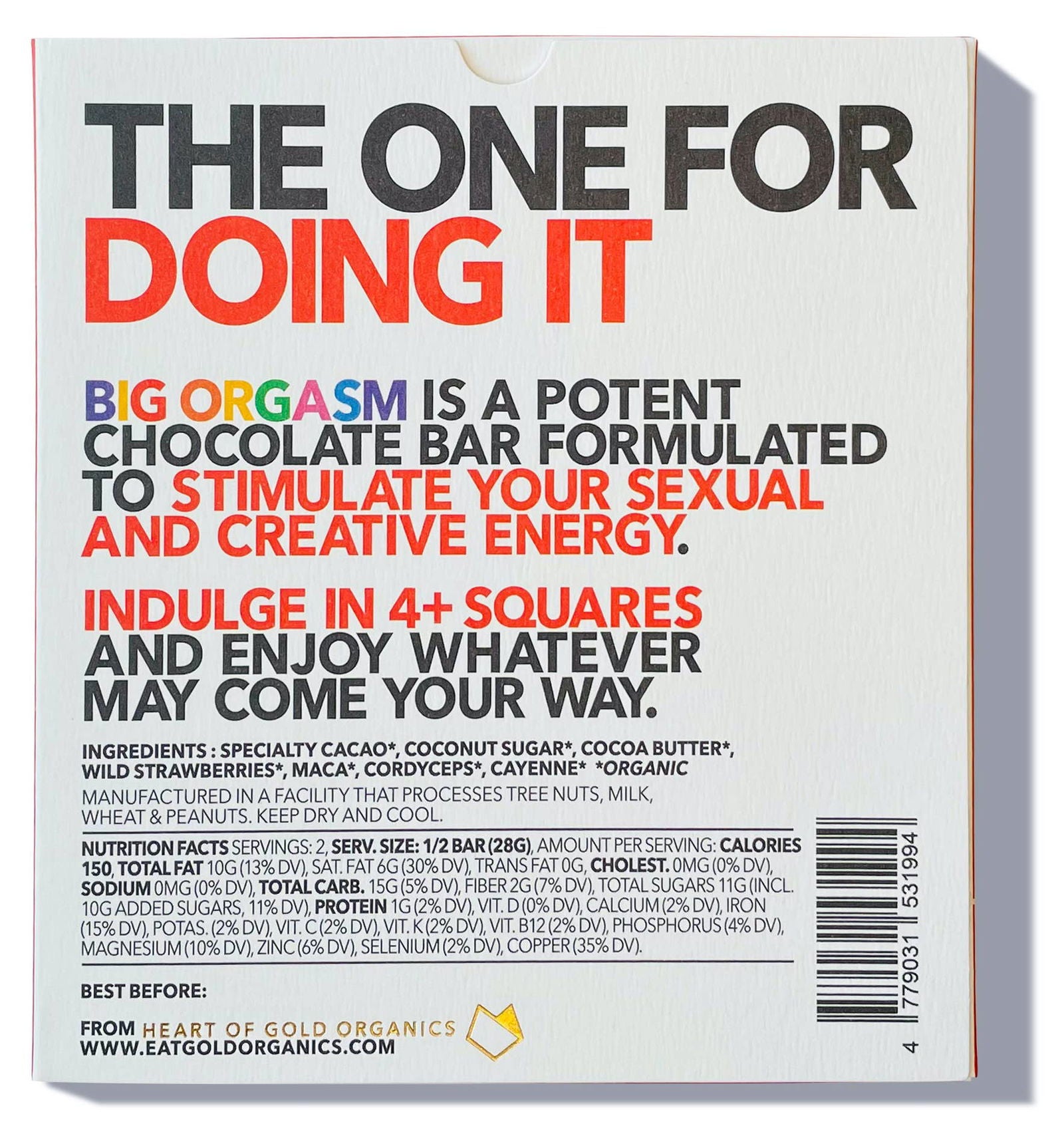 BIG ORGASM Chocolate Bar - Flow + Glow