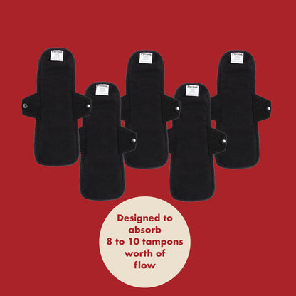 The Reusable Pad - For Heavy Flows 5 Pack