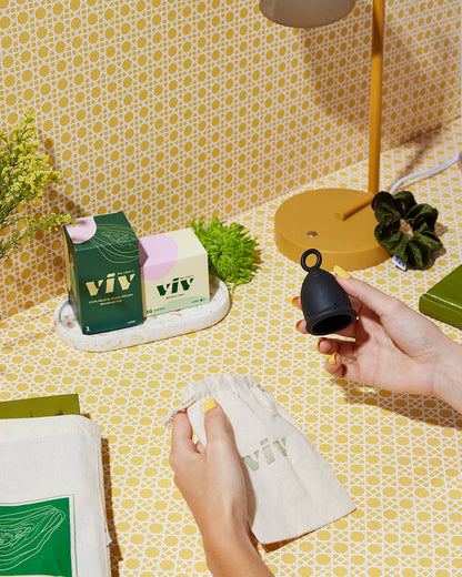 Viv Cup - Reusable Silicone Menstrual Cup - Flow + Glow
