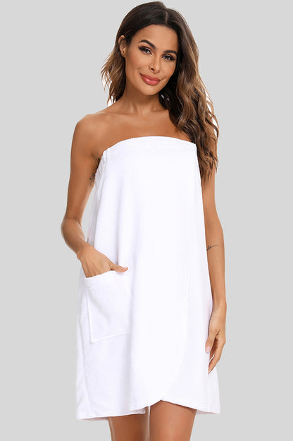 Strapless Wrap Pocket Bath Robe - Flow+Glow