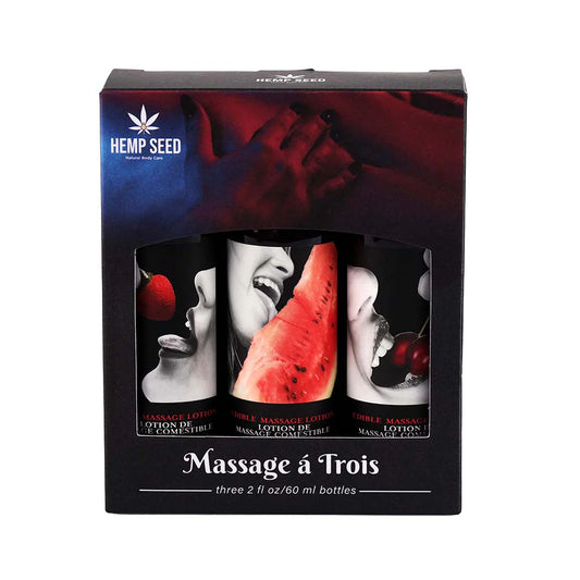 Edible Massage Lotion 3-Piece Gift Set