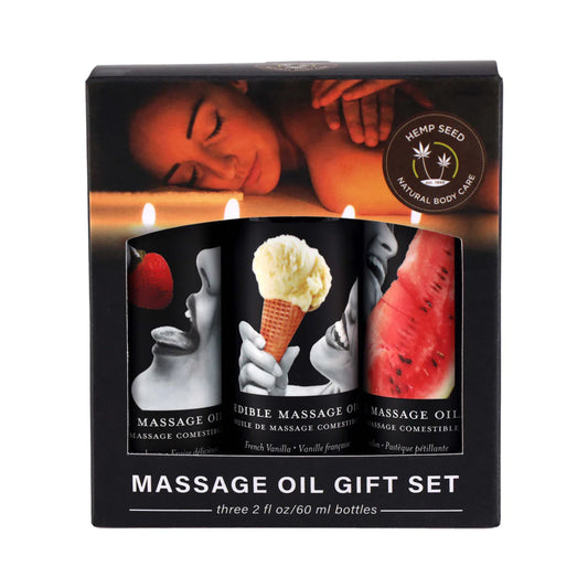 Edible Massage Oil 3-Piece Gift Set